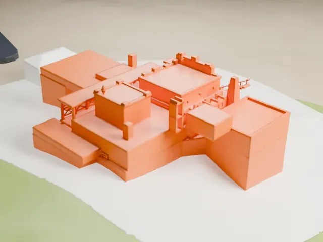 Mystery Castle model, East view