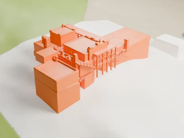 Mystery Castle model, North view