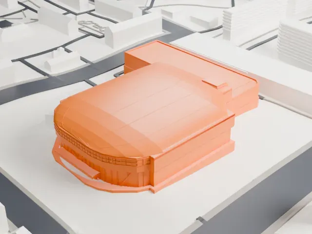 Mytishchi Arena model, North view