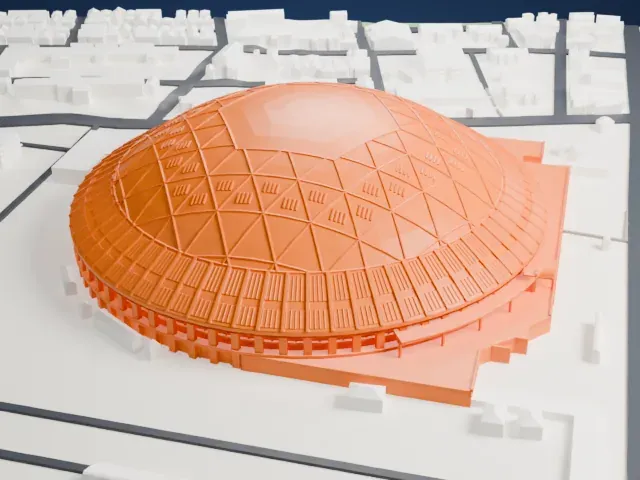 Nagoya Dome model, North view