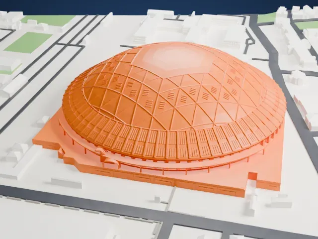 Nagoya Dome model, West view