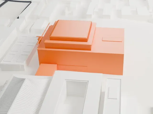 Nanjing Museum model, East view