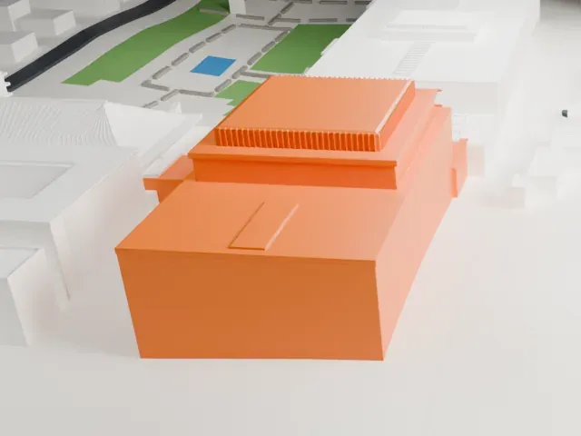 Nanjing Museum model, North view