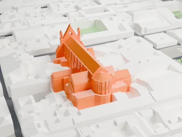 Naples Cathedral model, East view