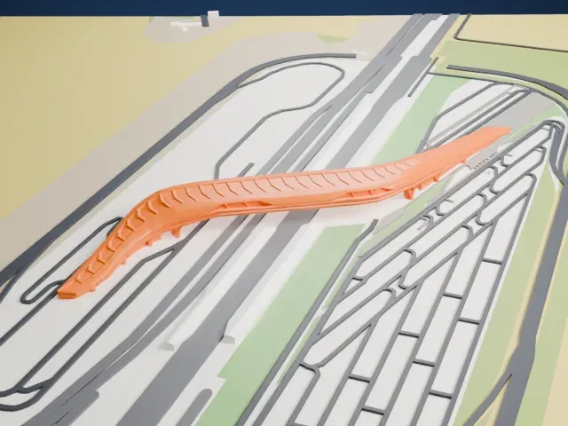 Napoli Afragola railway station model, North view