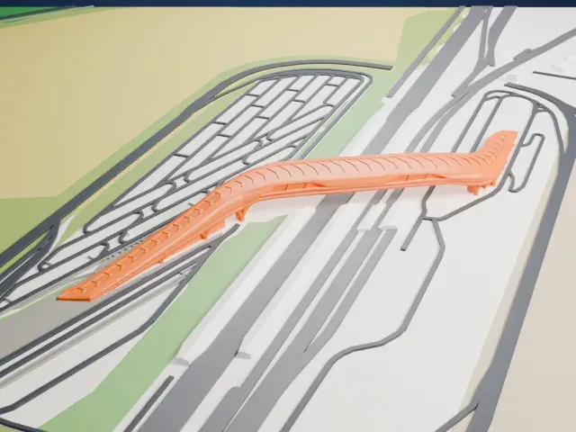 Napoli Afragola railway station model, South view