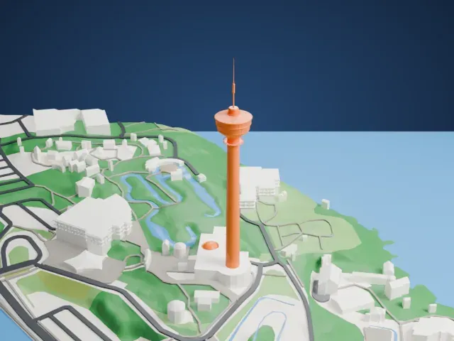 Näsinneula model, East view