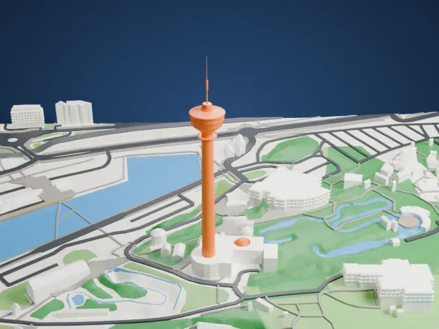 Näsinneula model, North view