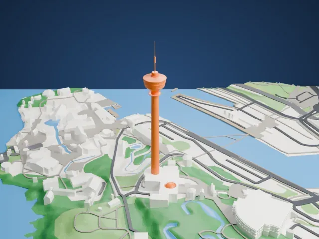 Näsinneula model, West view