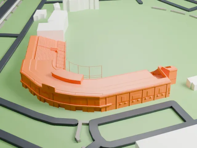 Nat Bailey Stadium model, North view