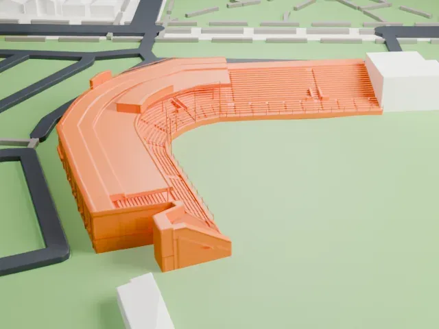 Nat Bailey Stadium model, West view
