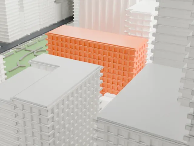 National Academy of Design model, West view