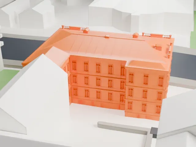 National Academy of Sciences of Ukraine model, West view