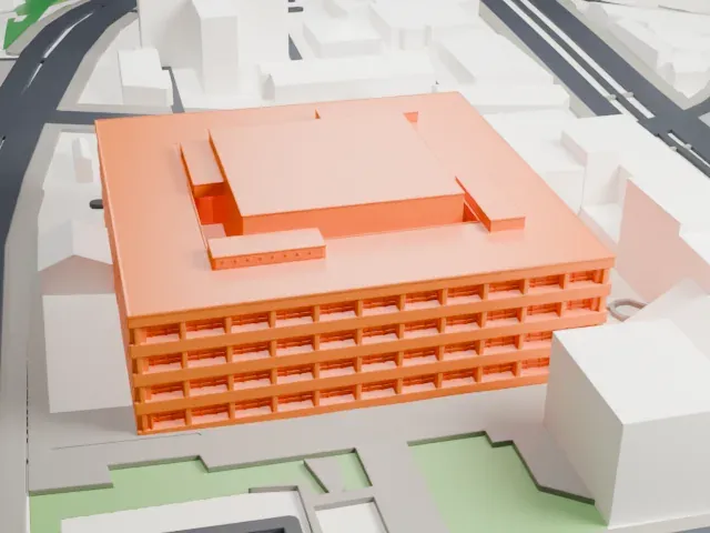 National Diet Library model, East view
