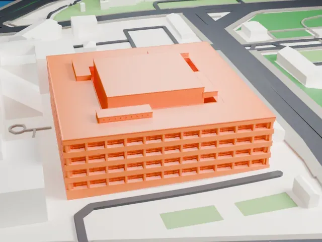 National Diet Library model, West view