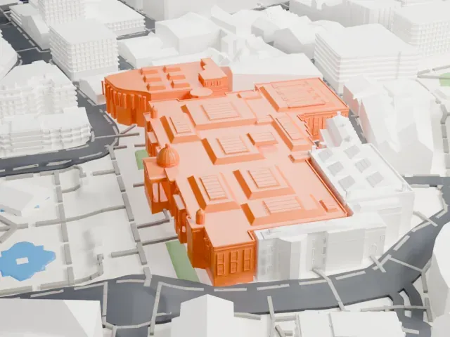 National Gallery model, East view