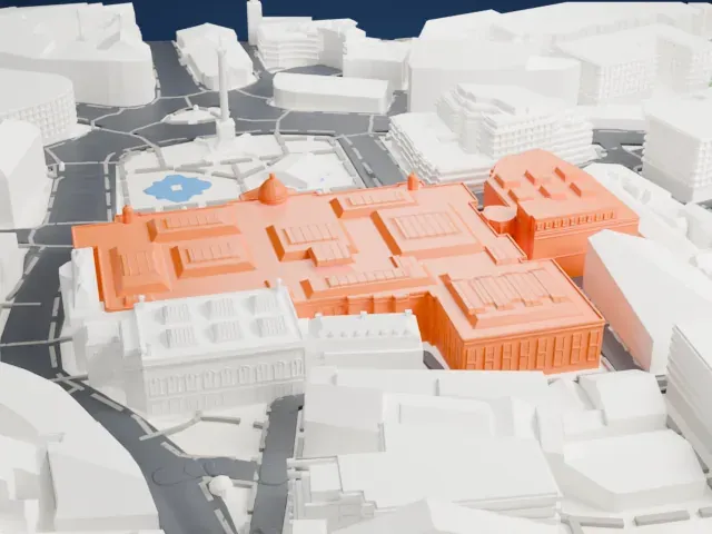 National Gallery model, North view