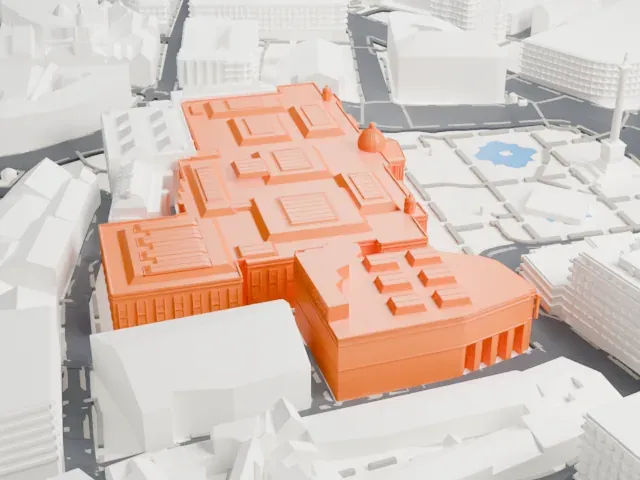 National Gallery model, West view