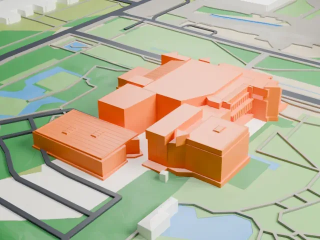 National Gallery of Australia model, East view