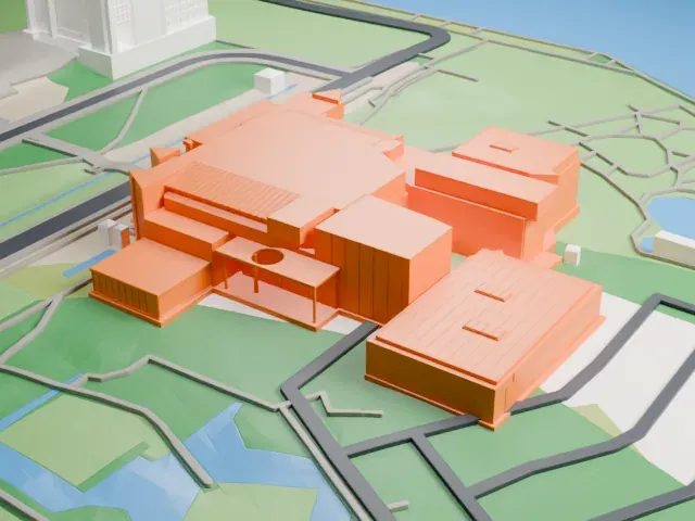National Gallery of Australia model, South view