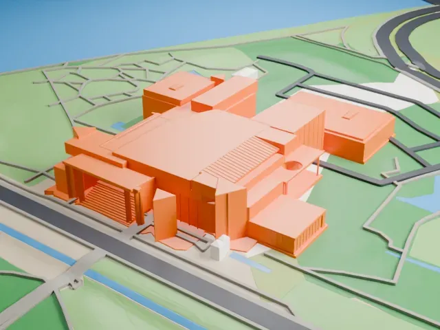 National Gallery of Australia model, West view