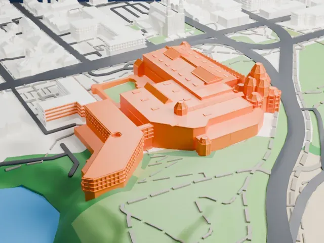 National Gallery of Canada model, West view