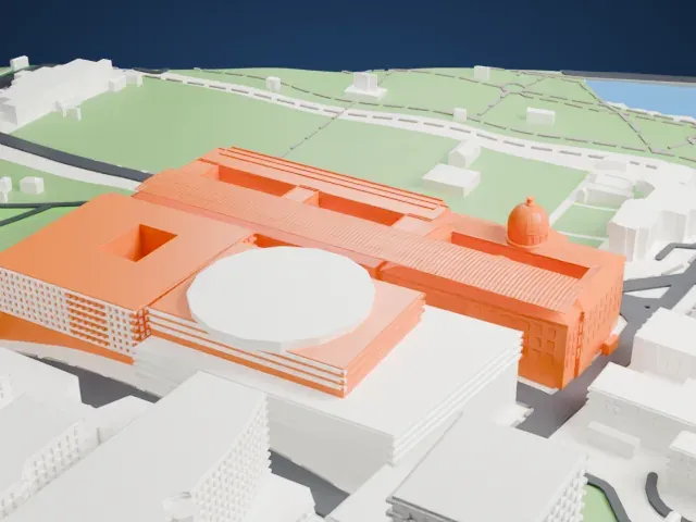 National Gallery Singapore model, West view
