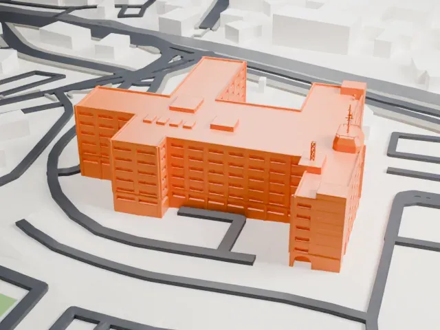 National Headquarters of the Israel Police model, North view