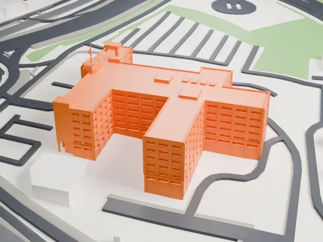 National Headquarters of the Israel Police model, South view