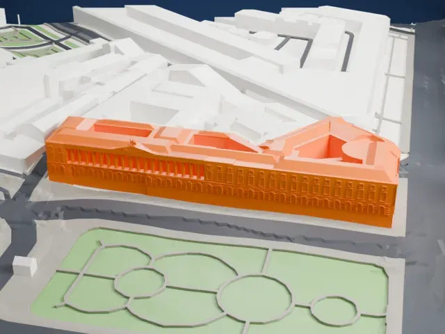 National Library of Russia model, East view