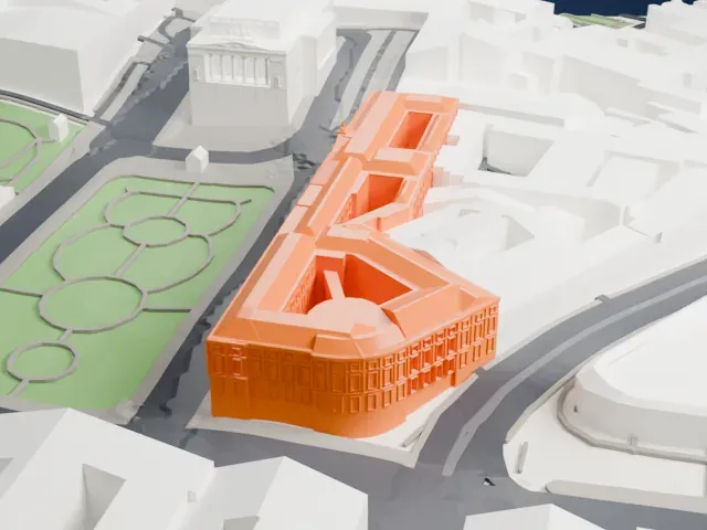 National Library of Russia model, North view