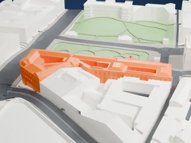 National Library of Russia model, West view
