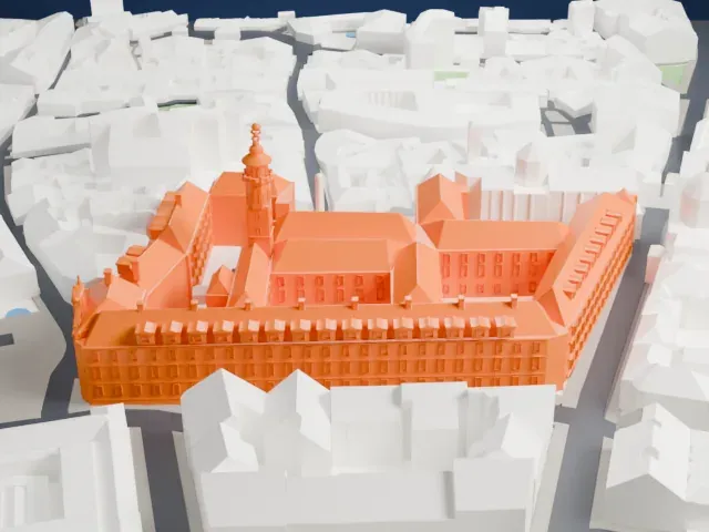 National Library of the Czech Republic model, North view
