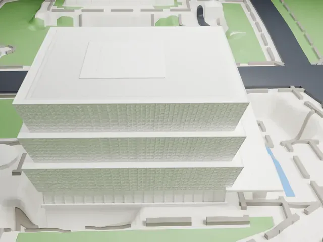 National Museum of African American History and Culture model, West view