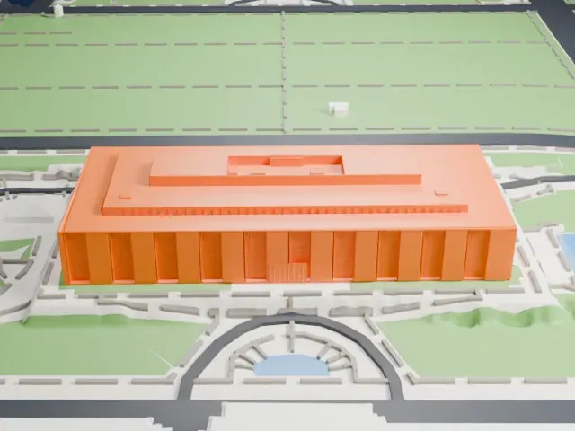 National Museum of American History model, North view