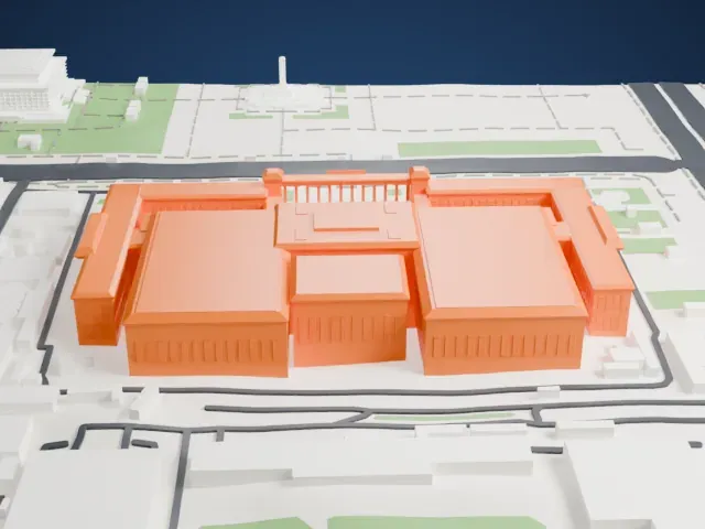 National Museum of China model, East view