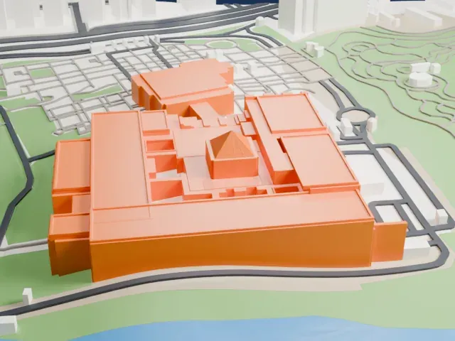 National Museum of Egyptian Civilization model, North view