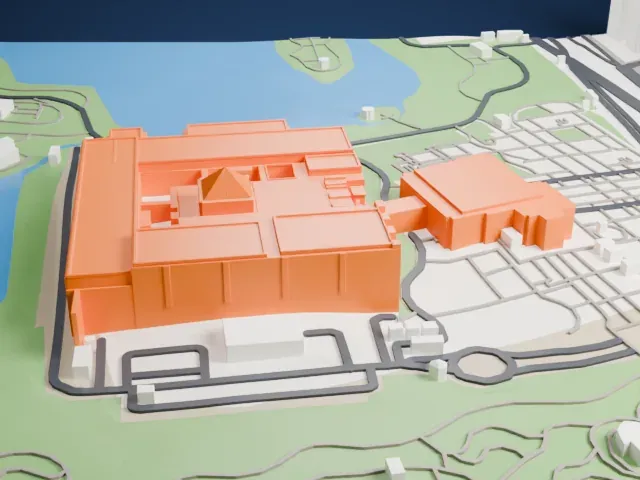 National Museum of Egyptian Civilization model, West view