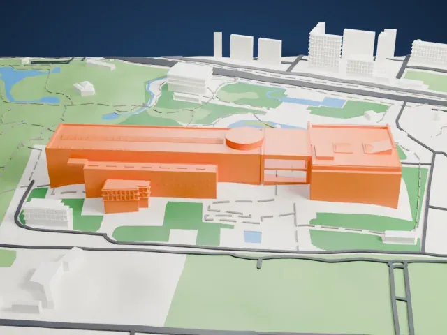 National Museum of Korea model, North view