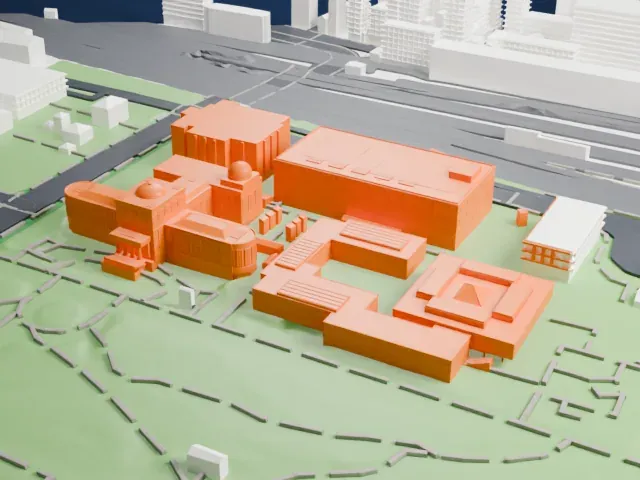 National Museum of Nature and Science model, West view