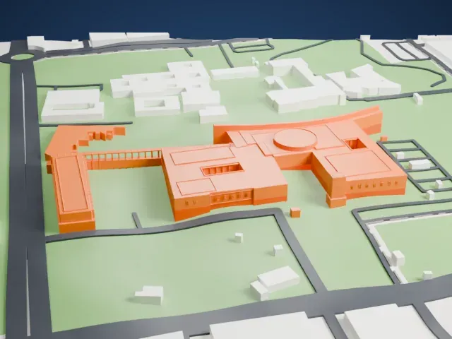 National Museum of Saudi Arabia model, East view