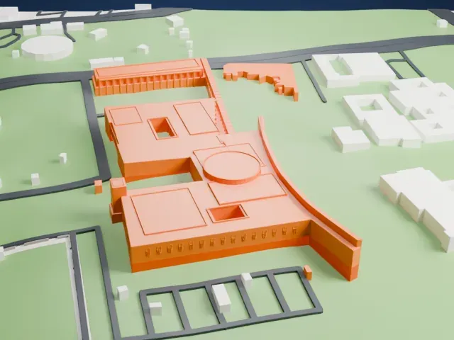 National Museum of Saudi Arabia model, North view