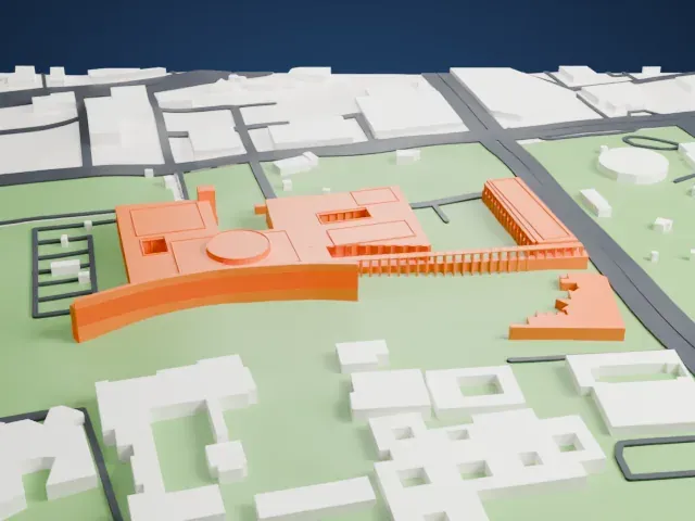 National Museum of Saudi Arabia model, West view