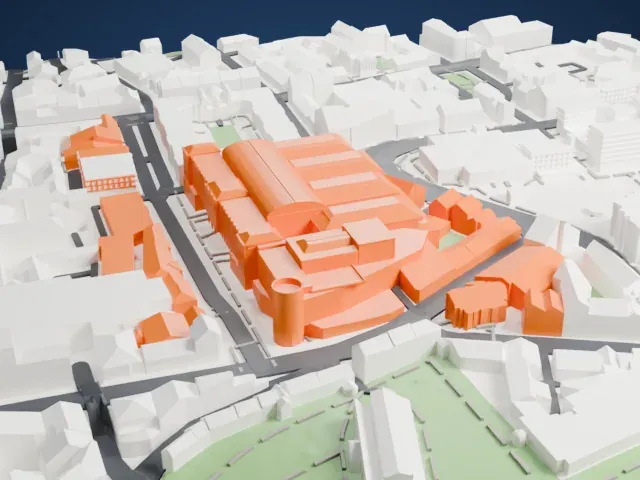 National Museum of Scotland model, West view