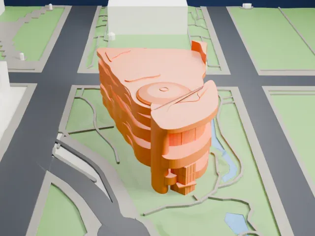 National Museum of the American Indian model, East view