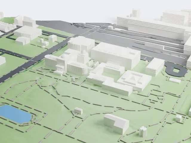 National Museum of Western Art model, West view