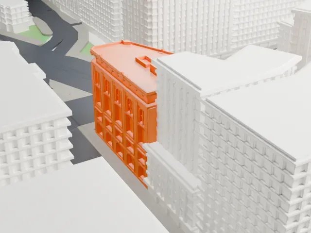 National Museum of Women in the Arts model, East view