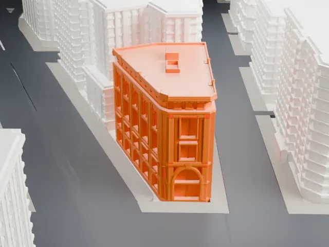 National Museum of Women in the Arts model, West view