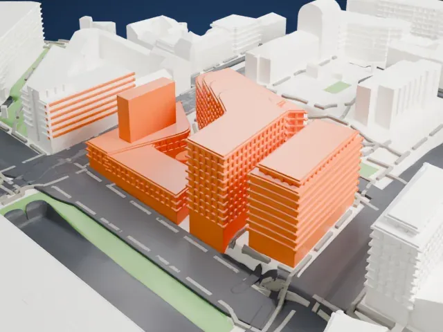 National Museum of Norway model, East view