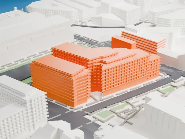 National Museum of Norway model, North view
